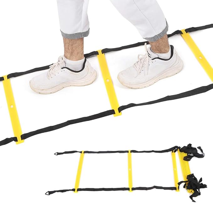 Agility Ladder Speed Training Equipment, 12 Rung 16.4ft Soccer Training Equipment, Football Accessories for Running Competition, Football Training, Warm up and Speed Reinforcement