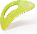 Scienlodic Gua Sha Massage Tool with Handle (Resin) Larger Guasha Body Scraping Tool for Back Legs Neck Massage, Lymphatic Drainage, Cellulite Remove - Large Yellow-Green