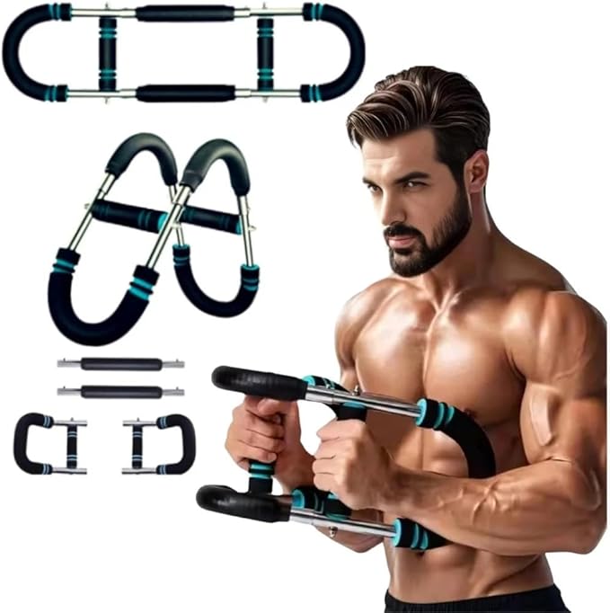 Twister Arm Trainer, 60-110Lb Adjustable Chest Workout Device, Detachable Chest Shoulder Expander Exerciser, Upper Body Strength Training Equipment for Home & Gym