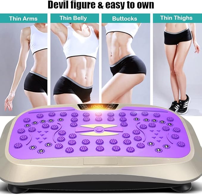 Vibration Plate Exercise Machine,Whole Body Vibration Platform Machine,Fitness Vibration Trainer for Weight Loss Shaping Toning Home Gym