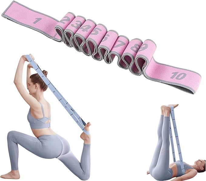 Fitness Resistance Band for Stretching and Yoga, Numbered Resistance Band for Glute Training, Number Resistance Band for Exercise and Flexibility