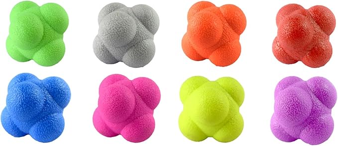 Hand Eye Coordination Equipment Training Reaction Balls with 6 Sides Speed and Agility Training Reflexes Reaction Balls