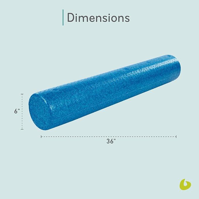 Balanced Body High-Density Foam Roller, Physical Therapy & Muscle Recovery Aid, Pilates Exercise Roller for Pain Relief