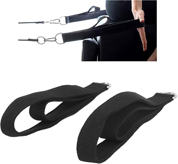 Modern Pilates Straps - D Ring Double Loop Straps for Home Gym Workouts, Cotton, Adjustable Length, Anti-Slip, Compatible with Most Pilates Beds and Equipment