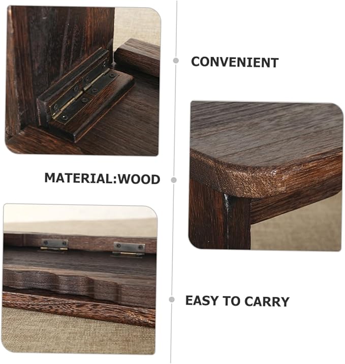 Wood Kneeling Stool Foldable Meditation Bench for Worship Home Use and Travel Wooden Design for Comfortable Sitting and Prayer