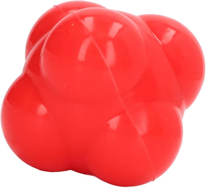 Reaction Ball, Rubber Bright Color Hex Reaction Trainer Ball for Enhanced Agility, Hand Eye Coordination and Fitness Training for Basketball Tennis