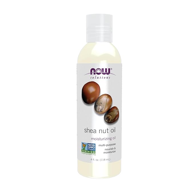 NOW Foods Solutions, Shea Nut Oil, Multi-Purpose Intense Moisturizing Oil for Skin, Scalp and Hair, 4-Ounce