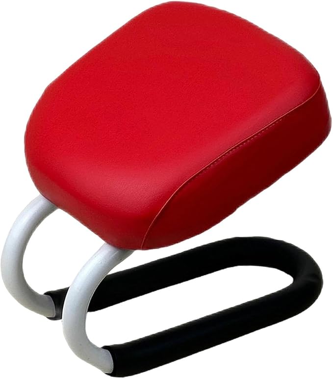 Kneeling Meditation Stool Ergonomic PU Sponge Filled Prayer Bench Kneeler Seat Multipurpose for Yoga Meditation 11.02x9.84inch- red