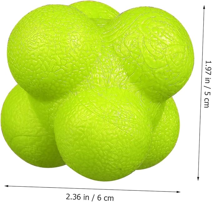 Totority 6pcs Agility Balls Bright Reaction Balls Hexagonal Reflex Training Toys Goalkeeper Training Equipment