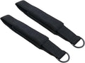 Double Loop Pilates Foot Straps for Reformer – 2-Pack Cotton Webbing & Fleece Exercise Bands with D-Rings, Non-Slip Texture for Home or Gym Use