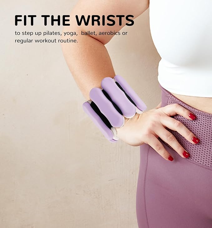Wrist Ankle Weights for Women Men, Leg Arm Wrist Weights Bangles 1lb*2 2lb*2 Wearable Weights Pilates Weighted Bracelet for Strength Training Walking Swimming Yoga Physical Therapy