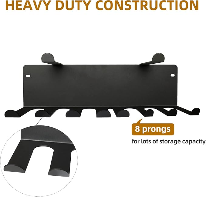 2 Tier Multi-Purpose Heavy Duty Storage Rack for Resistance Bands, Straps, Jump Ropes, Foam Rollers, Chains, Weight Belts, Tools
