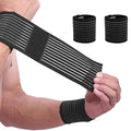 Compression Wrist Wraps, High-Elastic Wrist Bands Support for Men & Women, Breathable Elastic Brace for Sports, Pain Relief, & Injury Recovery for Weightlifting, Gym, Tendonitis & Carpal Tunnel (2 Pack)