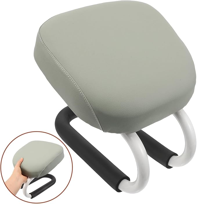 Healifty Ergonomic Meditation Bench with Non-Slip Cover, Portable Prayer Stool for Kneel Sitting, Lightweight Yoga Seat for Mindfulness and Temple Use, Size 2 Light Green