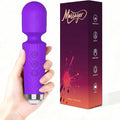 Upgraded Handheld Rose Purple Relaxation Massager Tool Device, Mini Massager Rechargeable to Relieve Whole Body Muscle Tension, 20 Modes 8 Speeds