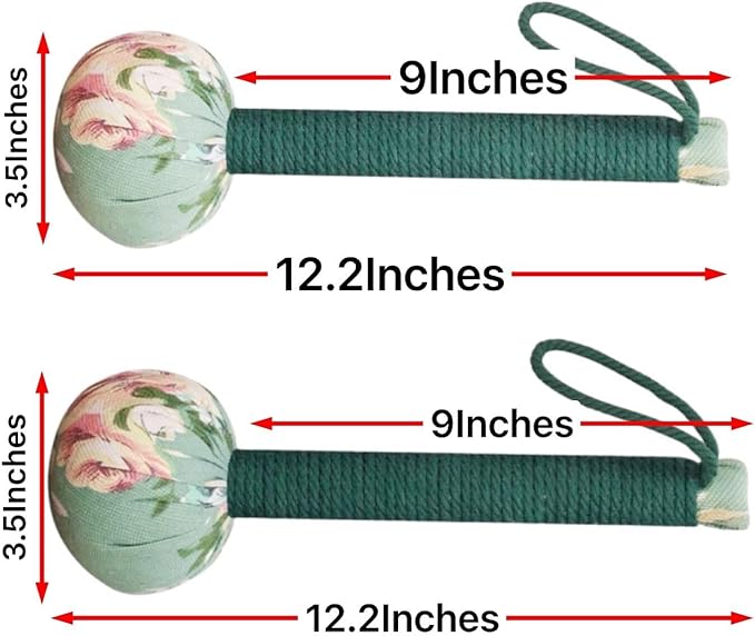 Lymphatic Drainage Hammer,Manual Body Massage Hammer,Long Size Wormwood Massage Hammer,Back Knock Long Handheld Massage Hammer for Back Pain Relief 2pcs Green 12.5IN