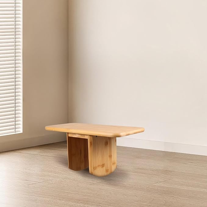 Multi-Functional Meditation Stool Portable Compact Bench for Prayer and Yoga Ergonomic Support for Home Office Use with Smooth Wooden Finish