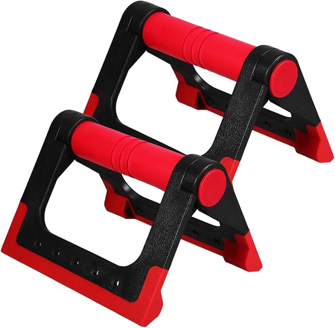 Foldable Push-up Stand Pair Portable Exercise Handles for Home Strength Training Compact Push up Bars for Floor Workouts with Rotating Arm Support 6.3 Inch Fitness Equipment