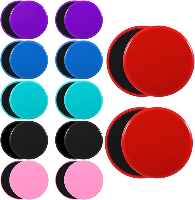 24 Pcs Core Sliders Bulk Exercise Glider Discs Gifts for Group Training Classes Fitness Slider Workout Dual Sided AB Pads for Gym, Home, Yoga, Pilates, Strengthen Abdomen, Burn Fat, Improve Balance