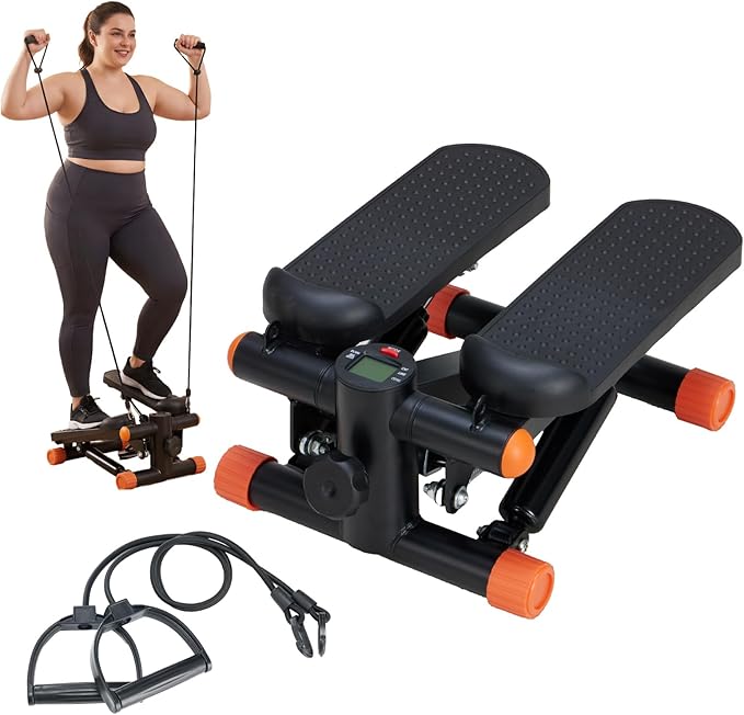 NEWBULIG Mini Stepper for Exercise at Home Stair Step Machine for Indoor Fitness Portable Home Gym Stepper for Full Body Workout 300lb Weight Capacity