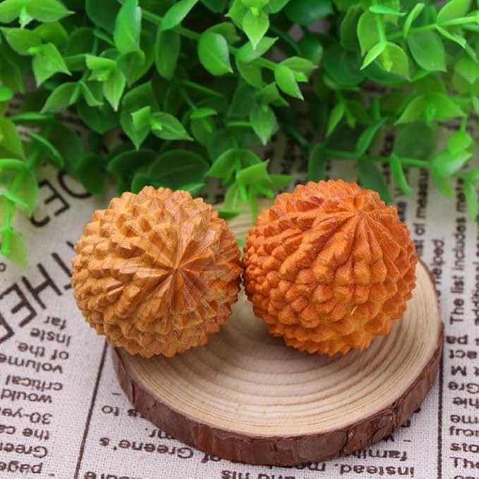 1Pairs/2pcs Relieve Stress Tension with Thuja Wooden Hand Massage Ball for Yoga Meditation Exercise Ball Massage Tools Wooden Crafts