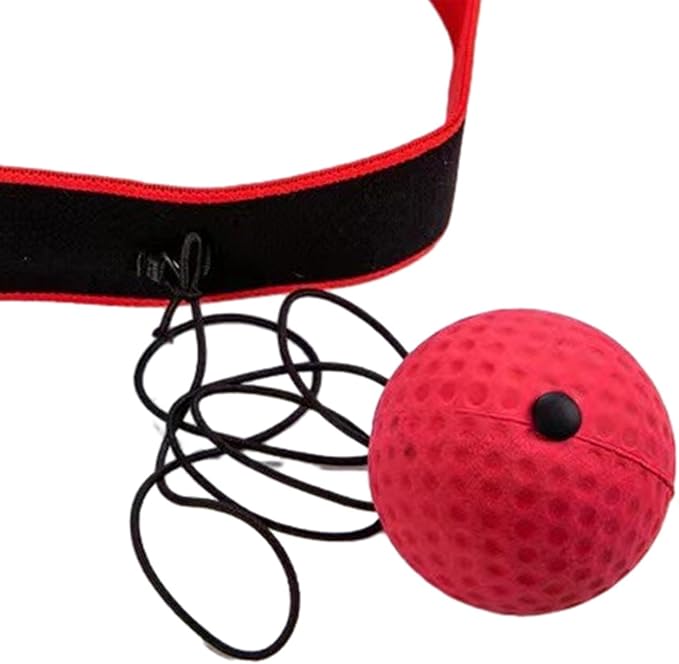 Boxing Reflex Ball Headband Set Adjustable Reaction Balls Boxing Ball on A String, Punch Fight Ball for Exercises, MMA