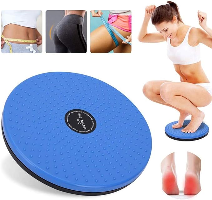 Twisting Waist Disc, Body Shaping Twisting Waist Machine Rotating Board Female Twister Exercise Sports Equipment Aerobic Exercise Foot Massage (Blue)