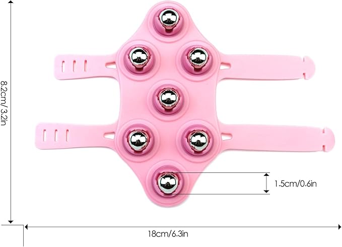 Massage Ball Roller, Hand Held Massager, Trigger Point Ball, Back & Foot Massager - Pink