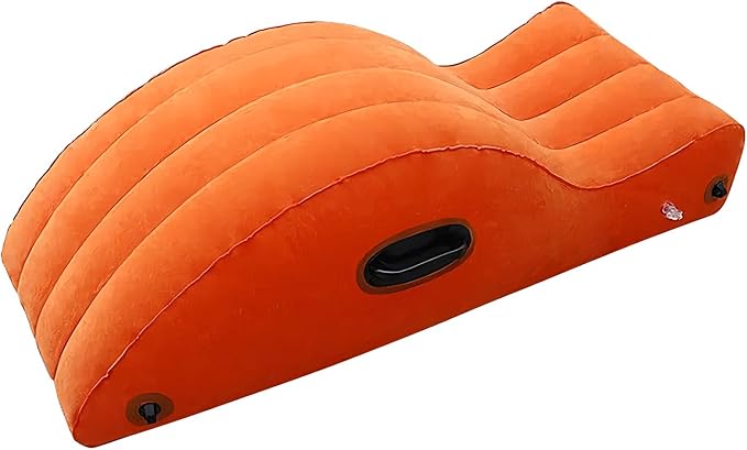 Inflatable Yoga Sofa – Pilates Recliner, Flocking Lounge, Portable Air Cushion | Streamlined Curved Support, Quick Inflation Comfort for Home Workout, Meditation, Relaxation Sessions