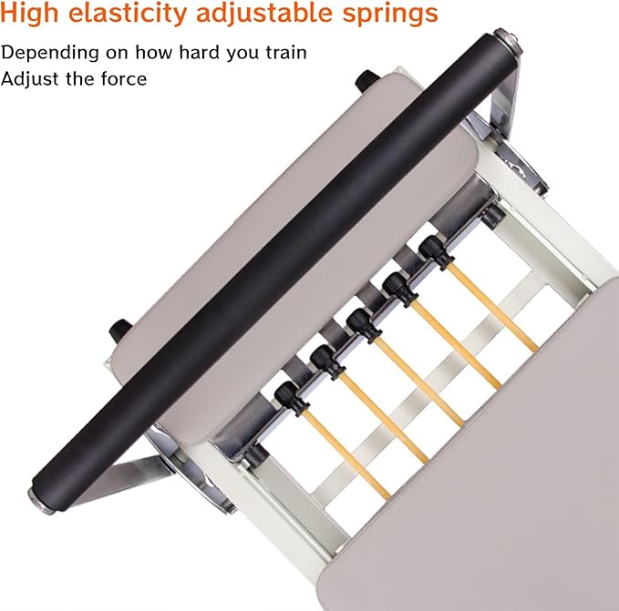 Pilates Reformer Machine, Foldable Pilates Reformer Machine for Home and Gym, Load-Bearing 120kg, Five Rubber pulls Contains Square Boxes