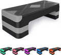 Exercise Workout Aerobic Step Platform Trainer, 27" Aerobic Stepper with 4"-6"-8" Adjustable Height Risers