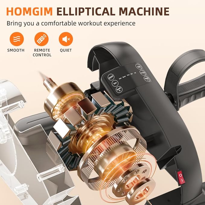 Under Desk Elliptical, Elliptical Machines for Home Use Seated Elliptical Ellipse Leg Exerciser for Seniors Portable Elliptical Under Desk Bike Pedal Exerciser Exerciser for Seniors