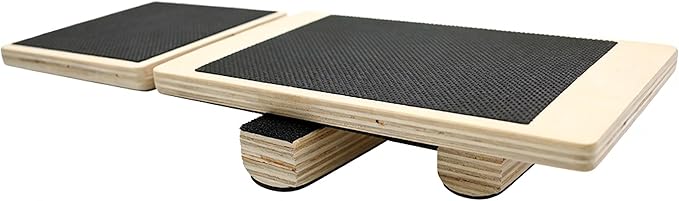 Wooden Ankle Balance Board – Ankle & Foot Strength Trainer for Stability and Single-Leg Balance, Physical Therapy, Plantar Fasciitis Relief, Posture Correction, Home Gym Equipment