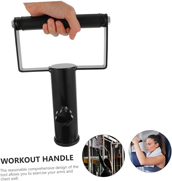 1Pc Barbell Grip Handle for T Bar Row Attachment Comfortable Fitness Equipment for Home Gym Easy to Install Barbell Rod Holder for Strength Training