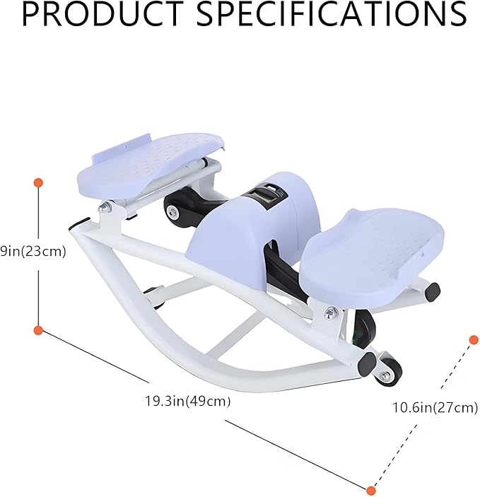 Rock Stepper Side to Side Step Fitness Machines Features A Digital Display, Resistance Bands, and A Floor Mat, Suitable for Home and Office Fitness