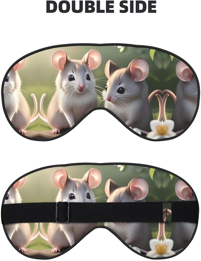 Mouse in Love Head-Mounted Double-Sided Light-Blocking Sleeping Eye mask to Protect Eyes and Relieve Eye Fatigue