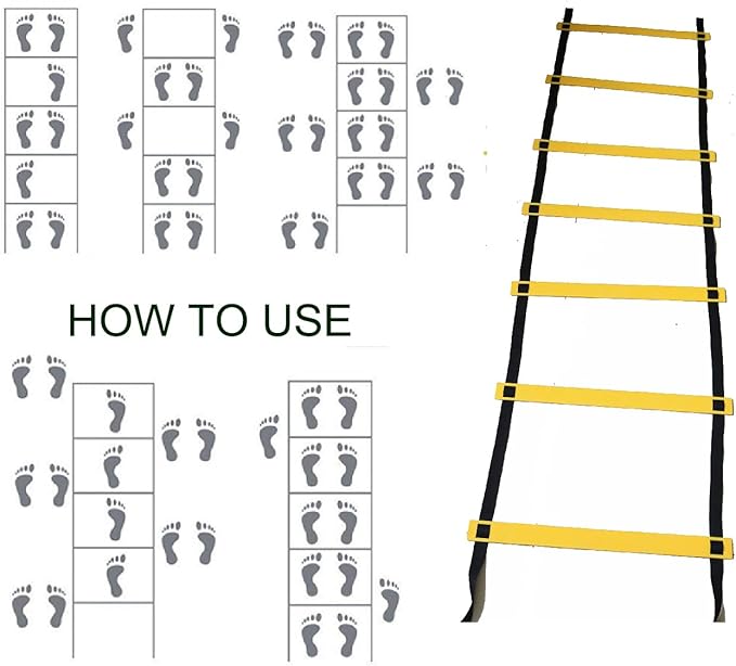 Footwork Ladder Agility Ladder with Ladder Bag, High Intensity Speed Ladder Best Football Drills Agility Equipment for Agility Training and More
