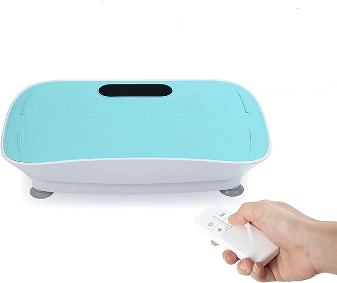 Silent Vibration Platform for Fitness & Massage - 10 Frequency Settings, Fat Burning, Weight Loss, Full Body Shaking Machine, Unisex, Blue