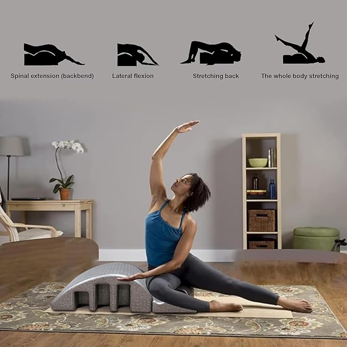Compact Pilates S-Curve Trainer: Core Strength, Balance Equipment with Non-Marking Base - Lightweight for Home Fitness