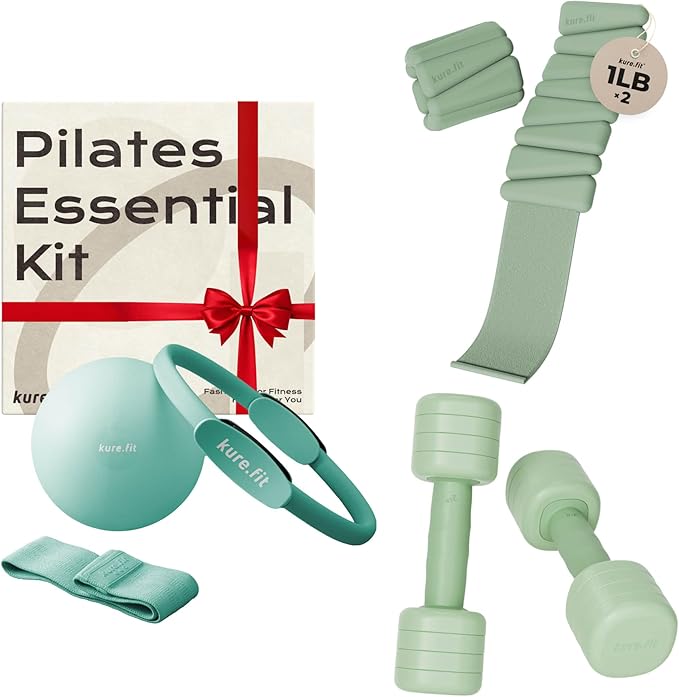 Sage Pilates Kit 1lb Weighted Bangles 2to5lb Dumbbell Bundle