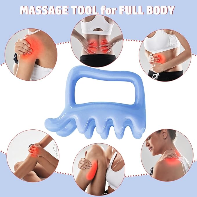 Large Fascia Massage Blaster Tool for Cellulite, Myofascial Release, Muscle Knots, Trigger Points, Cellulite Massager Tool for Body Tension Relief Promote Lymphatic Circulation Blue