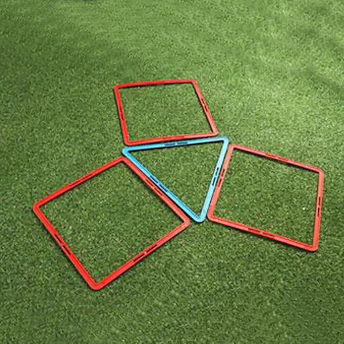 SUPVOX Multi-Function Portable Agility Rings for Football Training 6Pcs Square Speed Circles for Youth Soccer Agility and Footwork Exercises