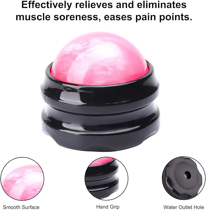 WOVTE Massage Ball, Lacrosse Balls, Self Massage Tool for Sore Muscles, Shoulders, Neck, Back, Foot, Body, Deep Tissue, Trigger Point, Muscle Knots, Yoga and Myofascial Release (Pink)