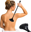 EASACE Back Scratcher for Women Men Extendable with Strong ABS Massage Head, 21inch Body Scratcher for Adults - Pets Compact - Retractable（Black）