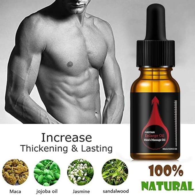 FirstSun Enlarge and Permanent Thickening Growth Men Energy Massage Essential Oil for Sex, Increase Dick Liquid for Health Care, Lateness Performance,Strength,Thicker (3 Packs)