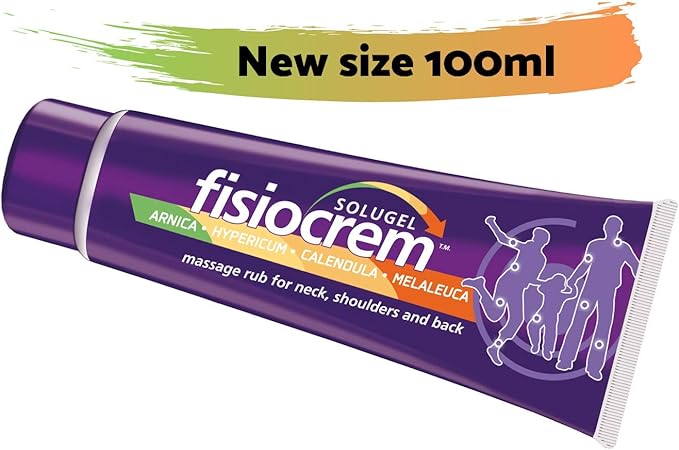 Fisiocrem Solugel - Massage rub for Neck, Shoulders and Back with Arnica - 100 ml