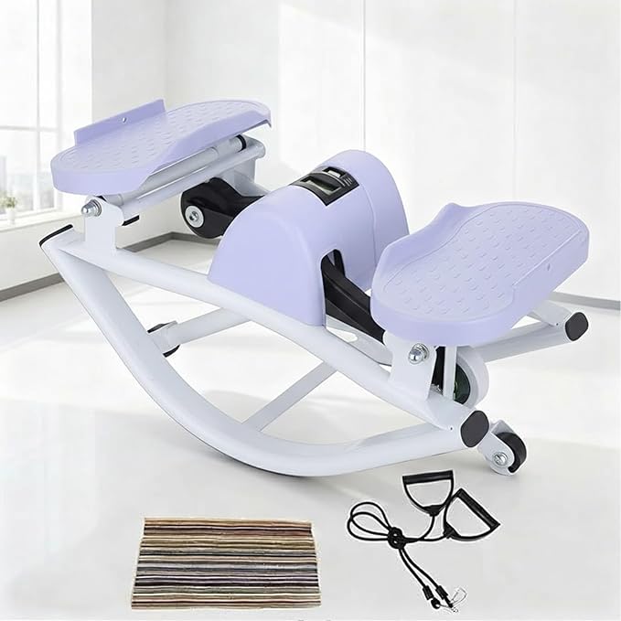 Rock Stepper with Digital Display, Mini Rocking Stepper Machine, Lateral Rock Fitness Home Workout Machine for Legs & Glutes Abs, Low-Impact for Knees and Joints