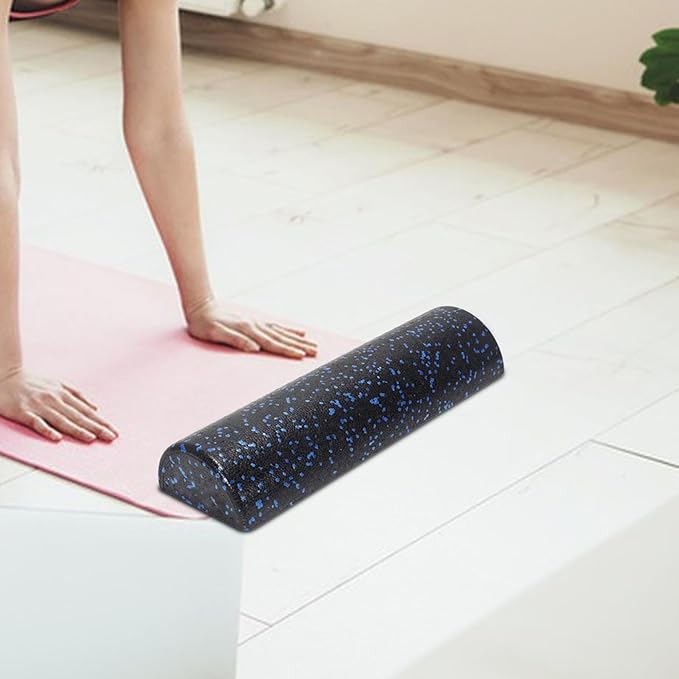 SM SunniMix Half Round Foam Roller Half Roller Foam Multifunctional Gym 18inch Length Massage Column Roller