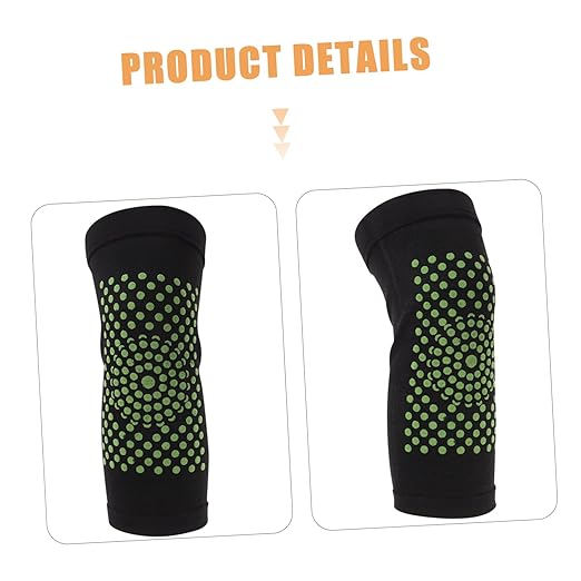 PartyKindom 4pcs Self-heating Knee Support Sleeves Thermal Compression Wraps for Joint Pain Relief Breathable Design for Sports Everyday Use for Arthritis Cold Weather