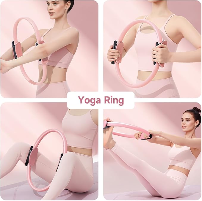 at Home Pilates Kit for Women, Pilates Equipment for Home Workouts, Adjustable Resistance Pilates Ball and Ring Set for Exercise